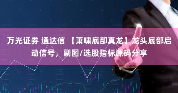 万光证券 通达信 【萧啸底部真龙】龙头底部启动信号，副图/选股指标源码分享