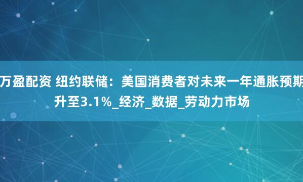 万盈配资 纽约联储：美国消费者对未来一年通胀预期升至3.1%_经济_数据_劳动力市场